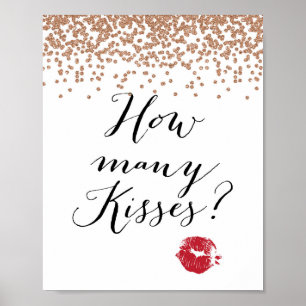 Ro Guld hur många kisses-tecken Poster