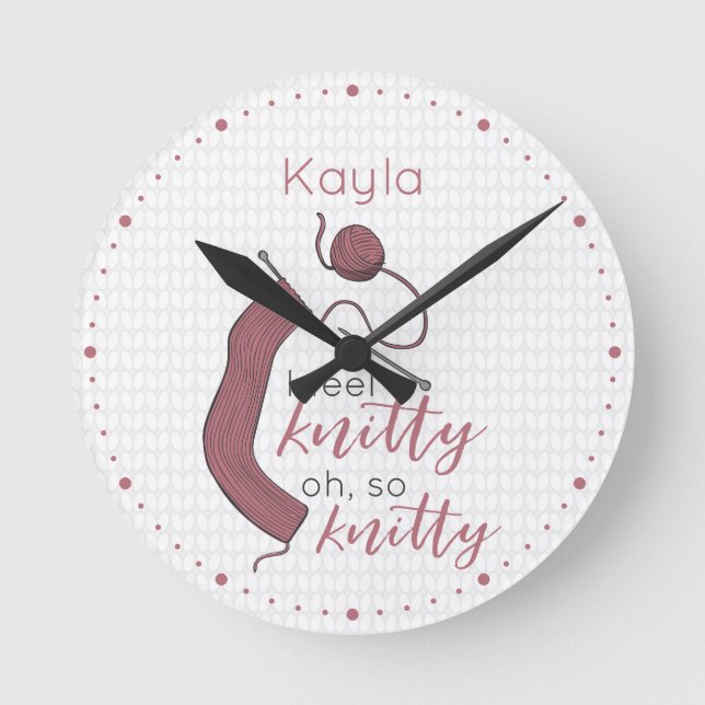 Ro Guld I känner Knitty.. Rund Klocka (Framsida)