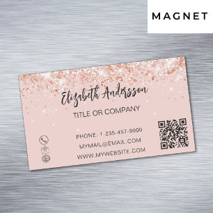 Ro guld konetti elegant QR-kod Magnetiska Visitkort