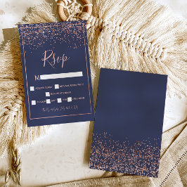 Ro guld konetti marinblå typografi osa kort