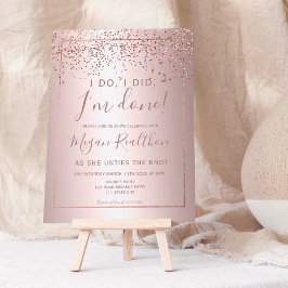 Ro guld konetti metallskilsmässa party inbjudningar