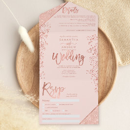 Ro guld-konfeetti  rosa chic bröllop