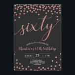 Ro Guld Konfetti Elegant 60:e födelsedagen Kvinnor Inbjudningar<br><div class="desc">Ro Guld Konfetti Elegant 60:e födelsedagen Kvinnor</div>
