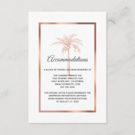 Ro-Guld-kopparbebyggelse Handflatan Träd Bröllop Tilläggskort