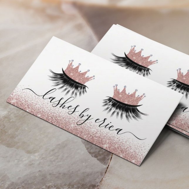 Ro Guld Krona Eyelash Diva Lash Salon Visitkort (Skapare uppladdad)