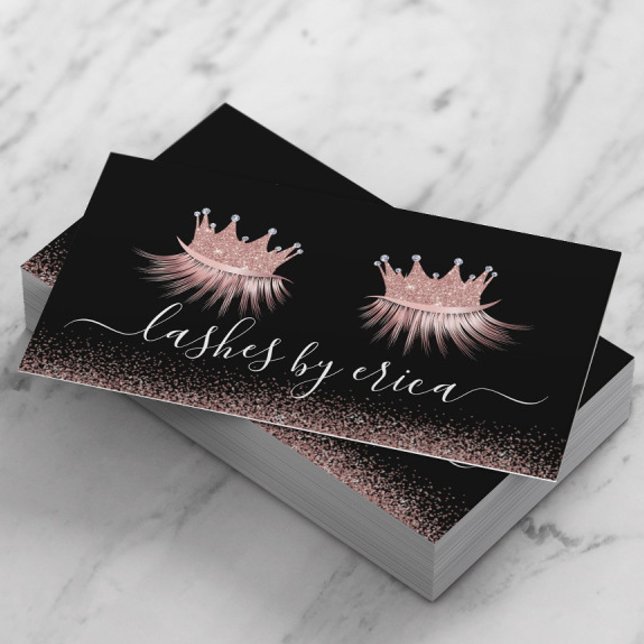 Ro Guld Krona Eyelash Diva Salon Salon Visitkort (Skapare uppladdad)