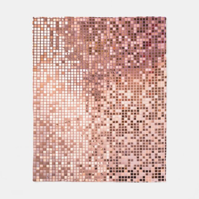 Ro guld: kvadratiska mosaikplattor. fleecefilt (Framsidan)