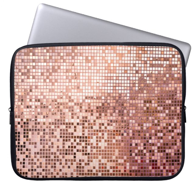 Ro guld: kvadratiska mosaikplattor. laptop fodral (Framsidan)