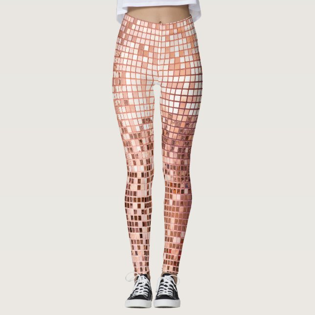 Ro guld: kvadratiska mosaikplattor. leggings (Framsida)