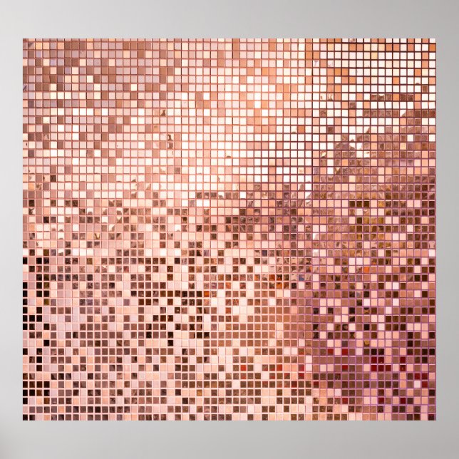 Ro guld: kvadratiska mosaikplattor. poster (Framsidan)