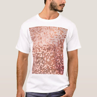 Ro guld: kvadratiska mosaikplattor. t shirt