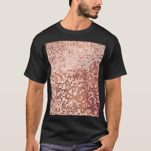 Ro guld: kvadratiska mosaikplattor. t shirt