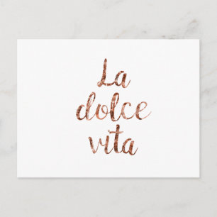 Ro guld La Dolce Vita Vykort