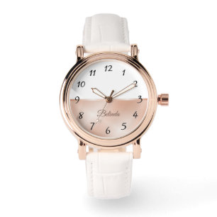 Ro Guld Lägg till minimalistisk Namn Armbandsur