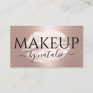 Ro Guld Läppar Kiss Makeup Artist Beauty Salon Visitkort