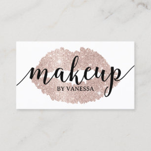 Ro Guld Läppar Skriv ut Makeup Artist Salon Spa Visitkort