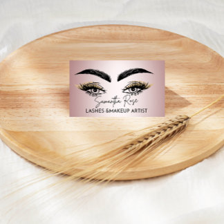 Ro guld-lash & brows artist QR-kod modern Visitkort
