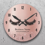 Ro Guld Lash Makeup Artist Beauty Salon Rund Klocka<br><div class="desc">Askmakeup Artist Ro Guld Beauty Salon Clocks.</div>