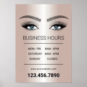 Ro Guld Lash Makeup Artist Salon öppettider Poster