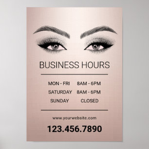 Ro Guld Lash Makeup Artist Salon öppettider Poster