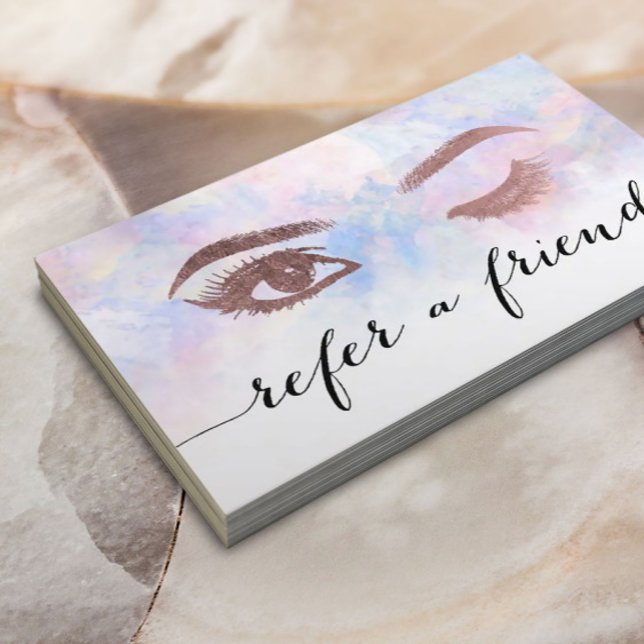 Ro Guld Lash Makeup Artist Watercolor Referral (Skapare uppladdad)
