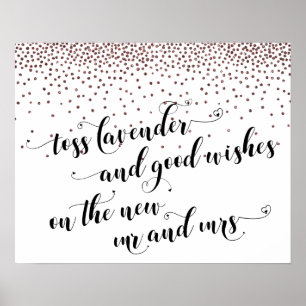 Ro Guld Lavender, Bra Önskemål New Mr. & Mrs. Sign Poster