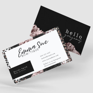 Ro Guld Leopard Hej Gorgous Add Your Logotyp Visitkort