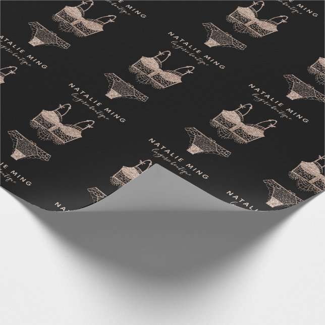 Ro Guld Lingerie Boutique Logotyp Business Presentpapper (Hörn)