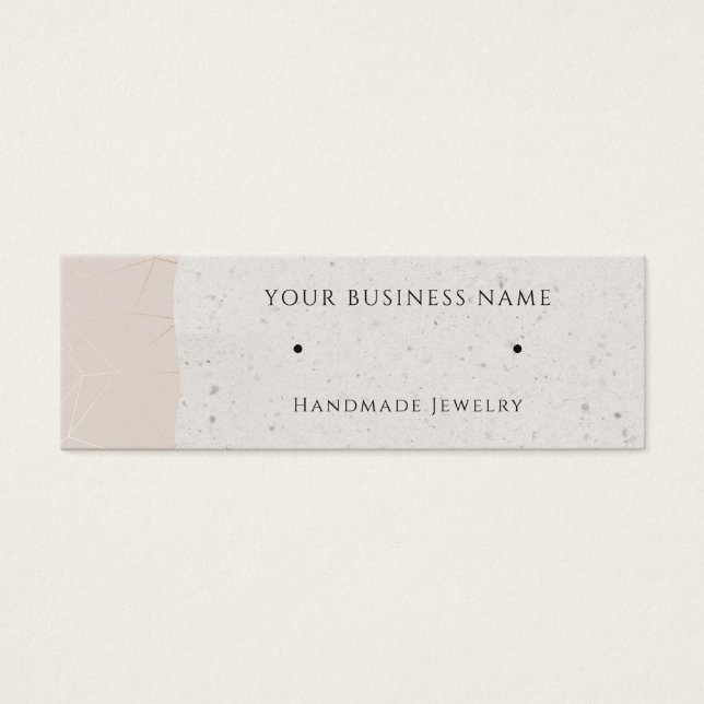 Ro Guld Linjer Modern Stud Earring Visning Cards Litet Visitkort (Framsidan)