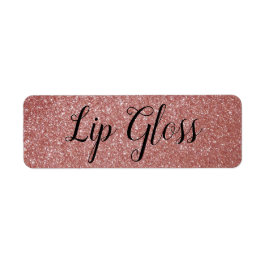 Ro Guld Lipgloss-etikett Returadress Etikett