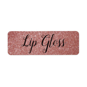Ro Guld Lipgloss-etikett Returadress Etikett