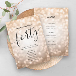 Ro Guld Ljus 40:e födelsedagsprogrammet Inbjudningar