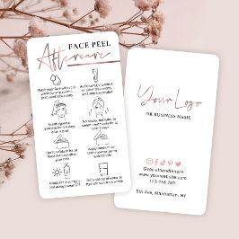 Ro Guld Logotyp Chemical Ansikte Peel Aftercare Visitkort