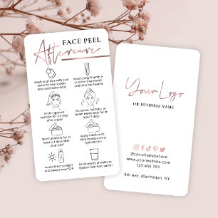 Ro Guld Logotyp Chemical Ansikte Peel Aftercare Visitkort
