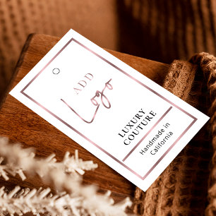 Ro Guld Logotyp Chic Luxe Clothing Pris Label Märk Visitkort