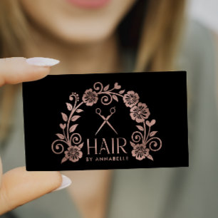 Ro Guld Logotyp Hairstylist Visitkort