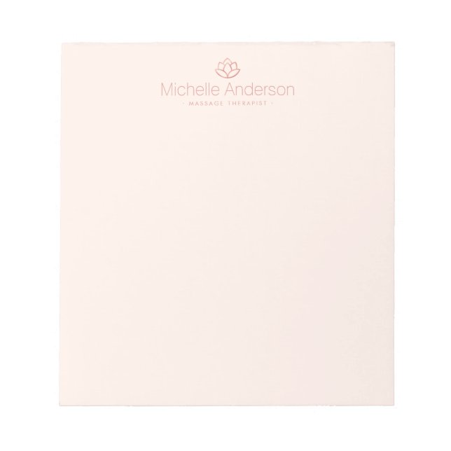 Ro guld lotus-blommans minimalistljus  rosa anteckningsblock (Framsida)