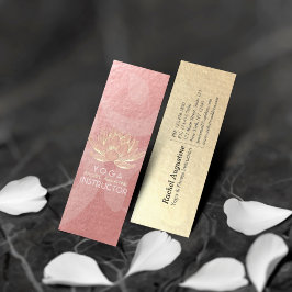 Ro Guld Lotus Yoga Meditation Reiki-instruktor Mini Visitkort