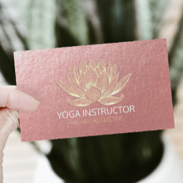 Ro Guld Lotus Yoga Meditation Reiki-instruktor Visitkort