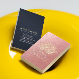 Ro Guld Lotus Yoga Meditation Reiki-instruktor Visitkort