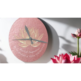 Ro Guld Lotus Yoga Studio Meditation Instructor Rund Klocka