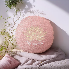 Ro Guld Lotus Yoga Studio Meditation Instructor Rund Kudde