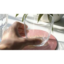 Ro Guld Lotus Yoga Studio Meditation Instructor Underlägg Papper Rund