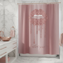 Ro Guld Luxury Glitter Dripping Läppar