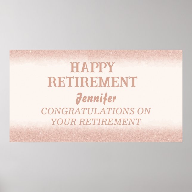 Ro Guld Lycklig Pension Party Poster (Framsidan)
