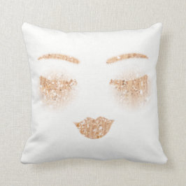 Ro Guld Makeup Läppar Lash Öga Sparkly Glitter Kudde