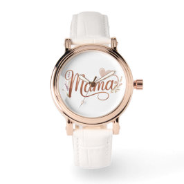 Ro Guld "Mamma" - Elegant New mamma Gift Armbandsur