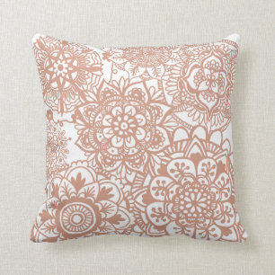 Ro Guld Mandala Mönster Dekorativ kudde