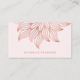 Ro Guld Mandala Yoga Instructor Girly Rosa Visitkort