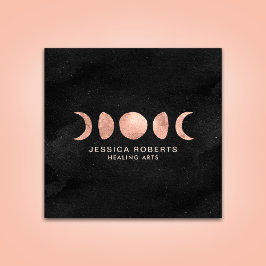 Ro Guld Måne Phases Andlig Zen Fyrkantigt Visitkort